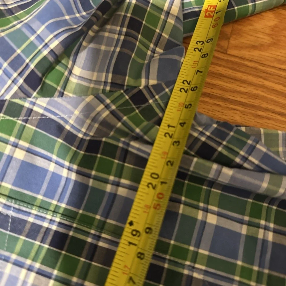 Lauren Ralph Lauren Shirt Mens L Sleeve Button Front Plaid Pocket